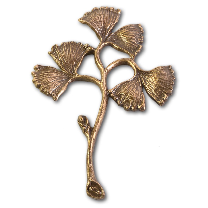 Metallornament Ginkgozweig 1 (Bronze)