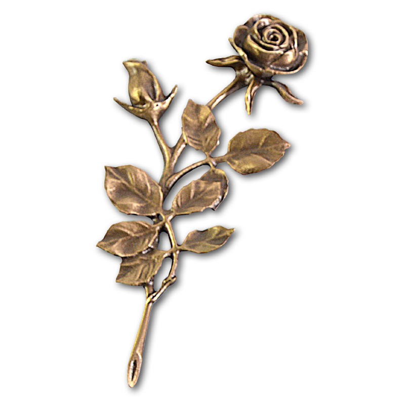 Metallornament Rose 13 (Bronze)