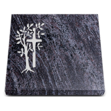 Rasengrabplatte - Orion Kreuz mit Baum